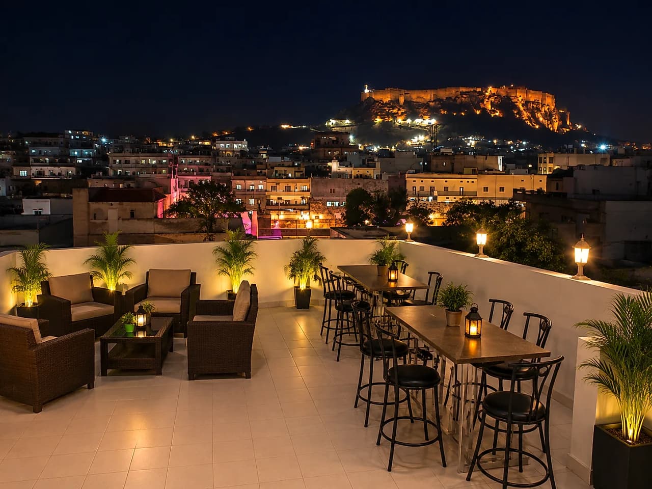 Rooftop restaurant at Hotel Siddhi Vinayak, Jodhpur 3